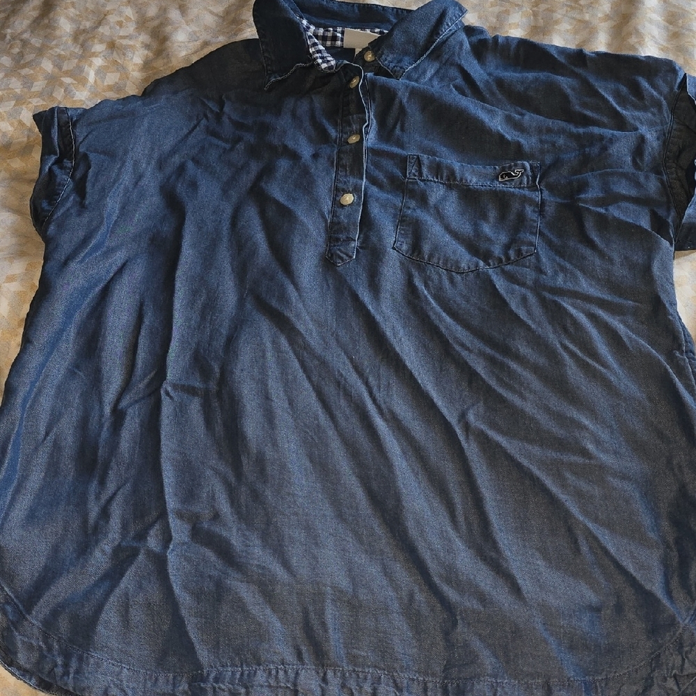 Vineyard Vines Blue Casual Button Down Shirt